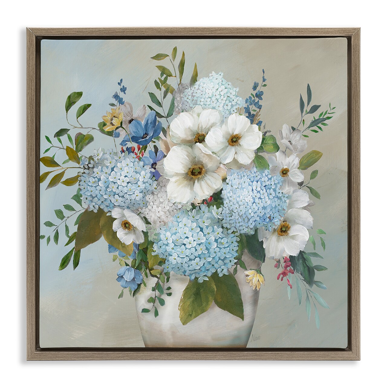 Stupell Industries Wild Hydrangea & Magnolias Floating Frame By Nan